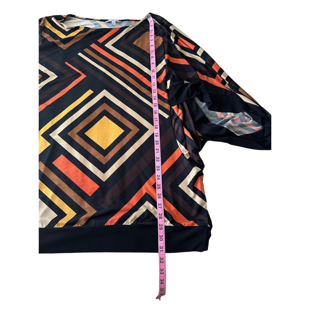Annalee + Hope - Geometric Tunic Brown-Multi / XL - Picture 6 of 6